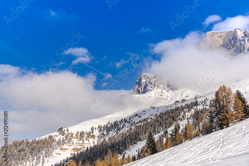 Winter in Dolomites Mountains