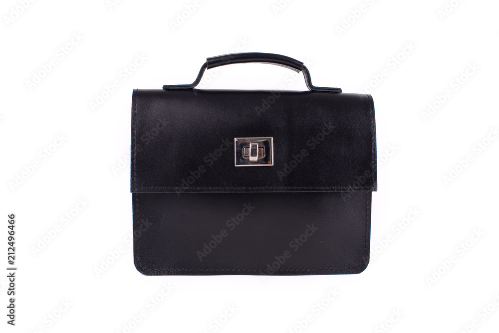Leather bag on a white background, isolated Leather bag on a white background, isolated