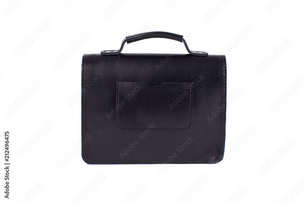 Leather bag on a white background, isolated Leather bag on a white background, isolated