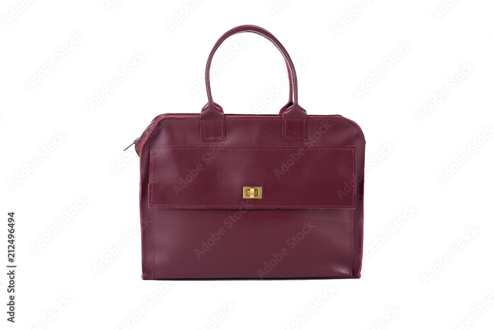 Leather bag on a white background, isolated Leather bag on a white background, isolated