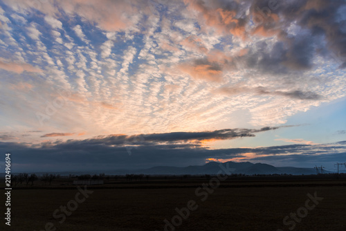 Clouds at the sunset