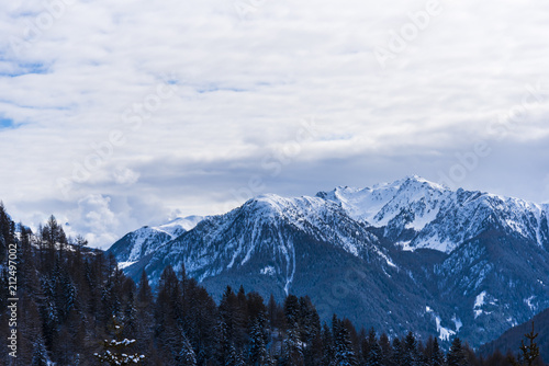 Ski resort in Dolomites Mountains