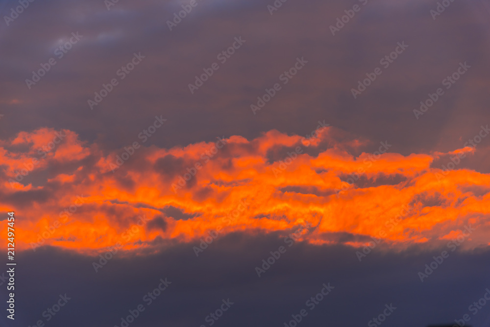 sunset in clouds