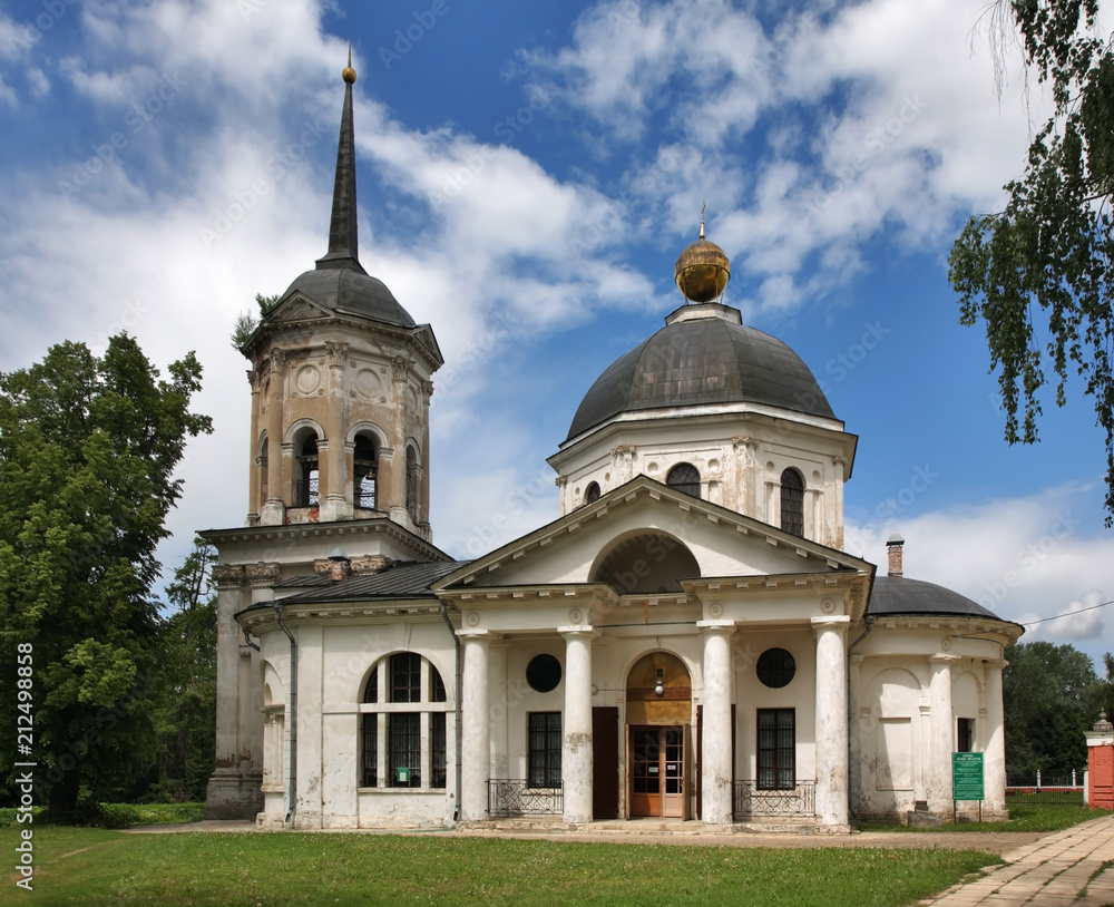 Church of John Baptist at manor of Zagryazhsky in Yaropolets village. Volokolamsk district. Russia