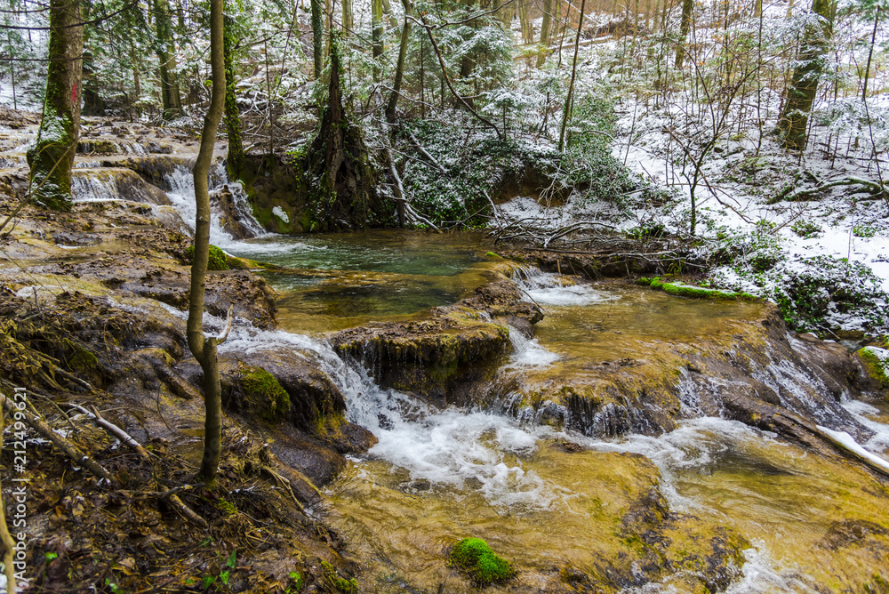 Wild river on the winter Wild river on the winter