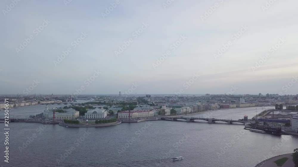 view of the center Saint Petersburg Rostral column Old Stock Exchange view of the center Saint Petersburg Rostral column Old Stock Exchange