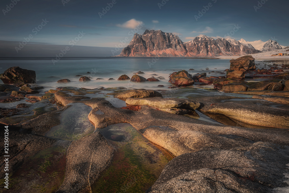 Uttakleiv Beach on Lofoten, Norway