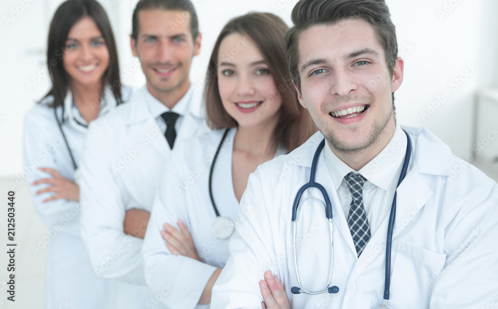 Portrait of confident happy group of doctors Portrait of confident happy group of doctors