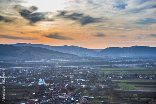 View with  Deva city from the hill on the springtime © Ivanica