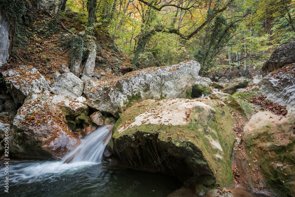 Fototapeta premium Waterfall. The Grand Canyon. The Republic of Crimea.