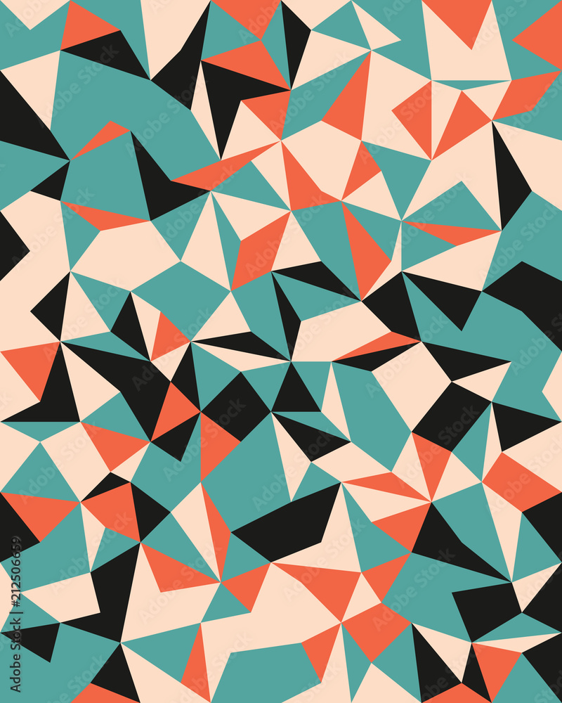 Seamless Vector Background from cells, triangles. Irregular Mosaic backdrop. Seamless Vector Background from cells, triangles. Irregular Mosaic backdrop.