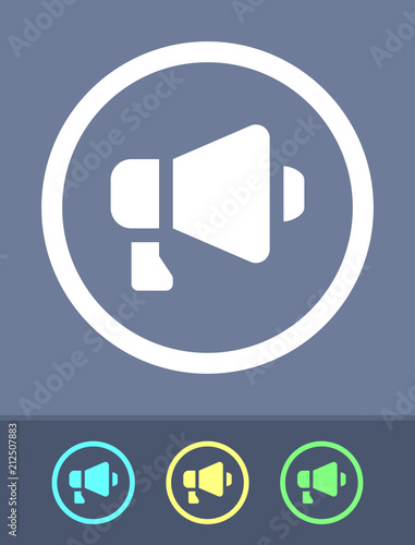 Megaphone - Circle Glyph Icons