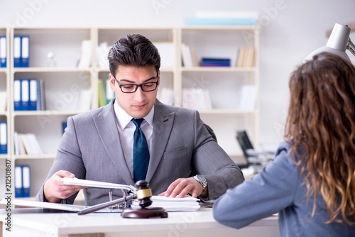 Wallpaper Mural Lawyer discussing legal case with client Torontodigital.ca