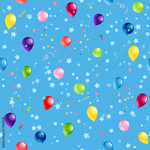 Blue pattern balloons