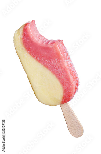 Bitten fruity ice cream