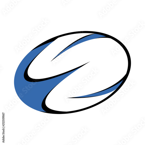 Isolated rugby ball icon