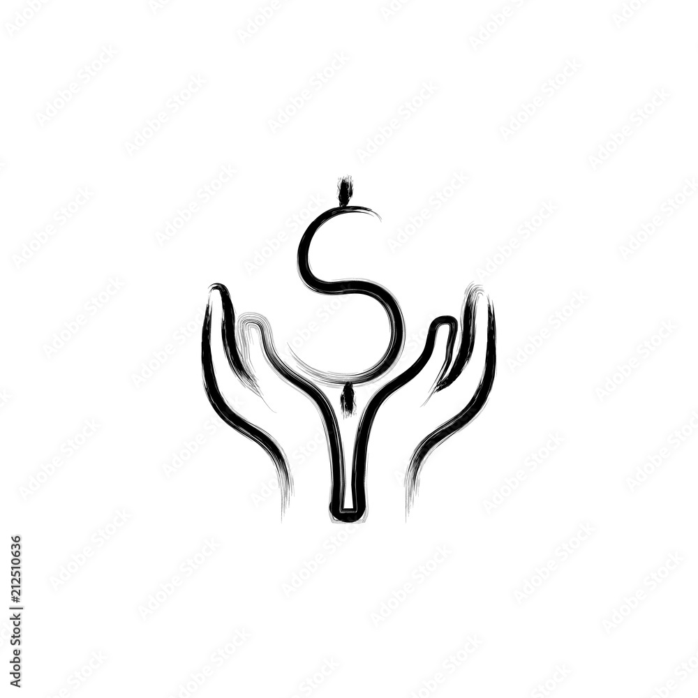 hands and money sketch style illustration hands and money sketch style illustration