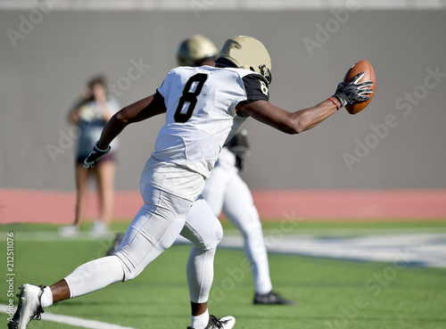 Papier peint Football player running and diving for a touchdown