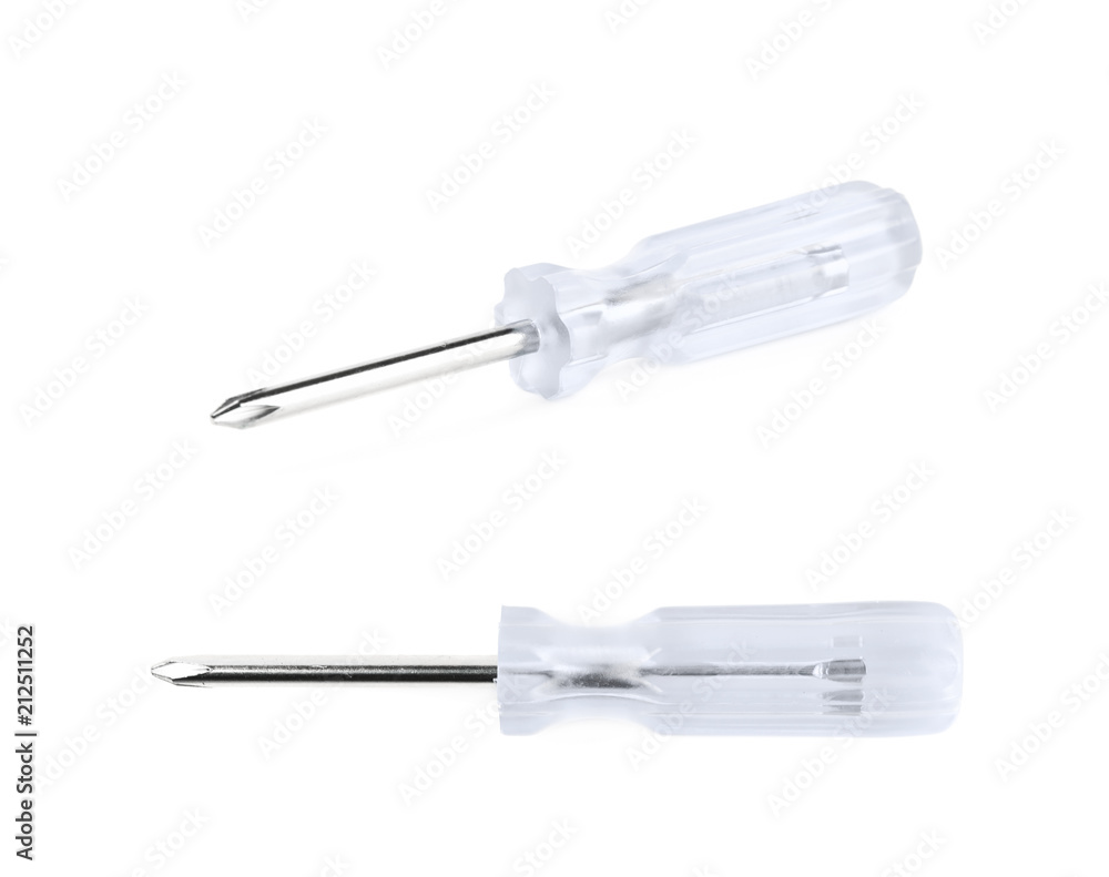 Tiny crosshead screwdriver isolated Tiny crosshead screwdriver isolated