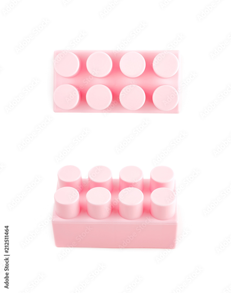Single toy construction block isolated Single toy construction block isolated