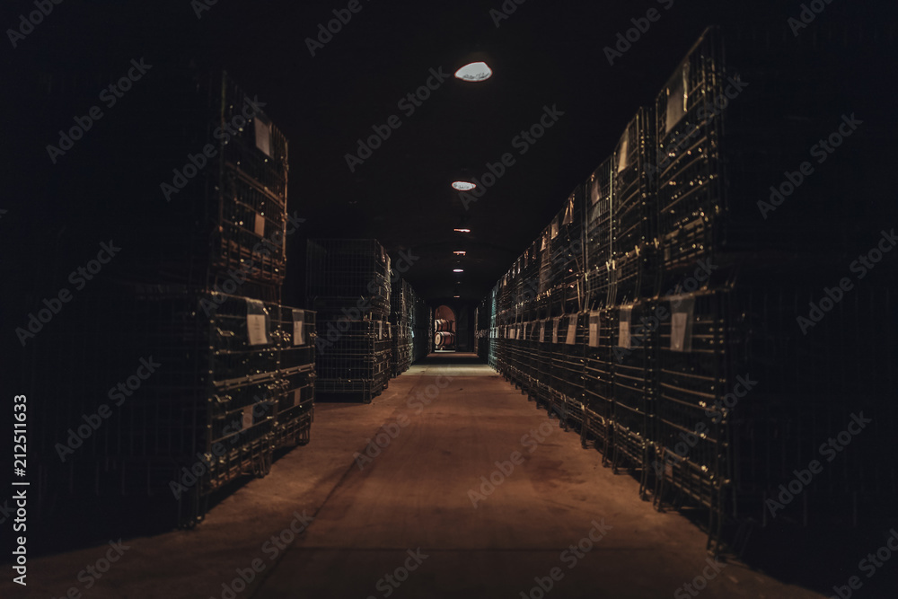 Wine cellar in Burgundy, France