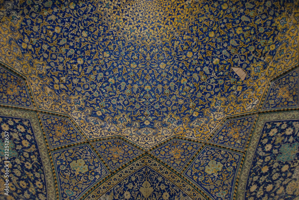 Tiled interior of a Persian dome