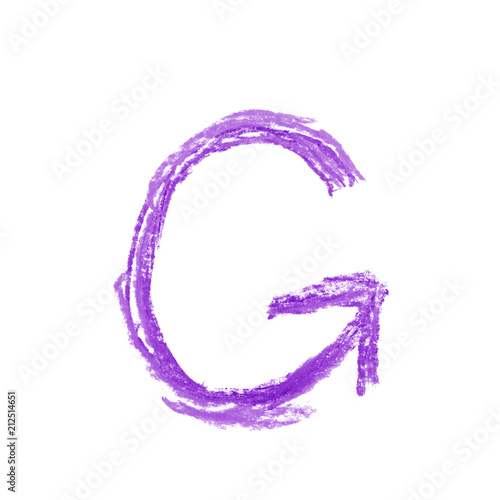 Single hand drawn letter isolated