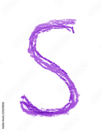 Single hand drawn letter isolated