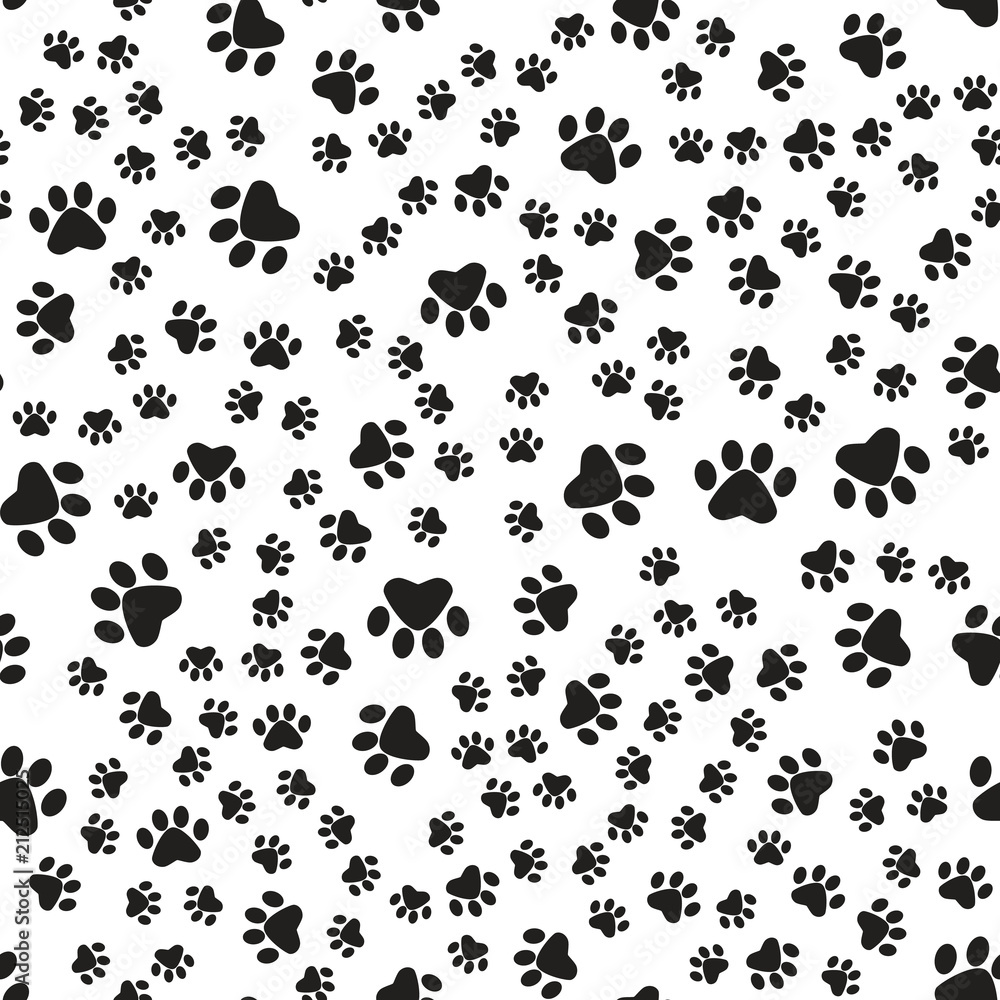 Paw print seamless. Isolated Logo. Vector Illustration. Paw print seamless. Isolated Logo. Vector Illustration.