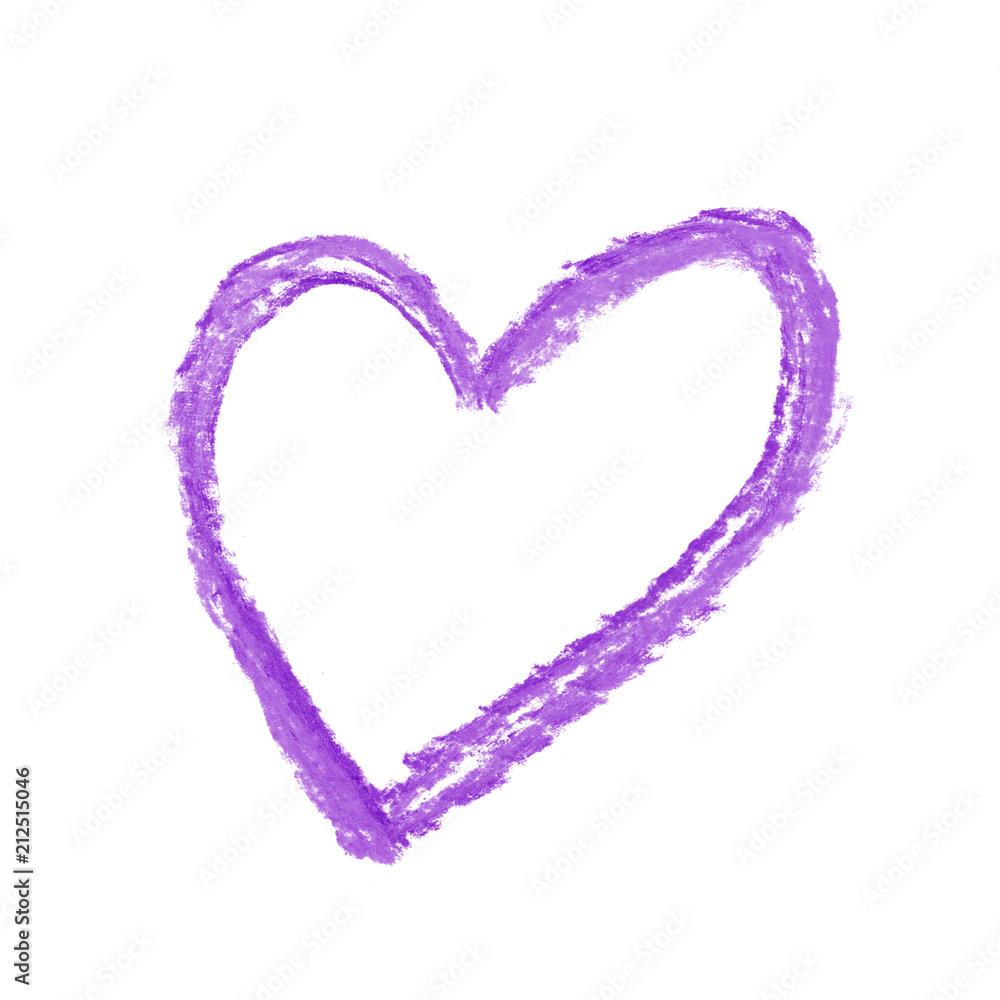 Hand drawn heart shape isolated Hand drawn heart shape isolated