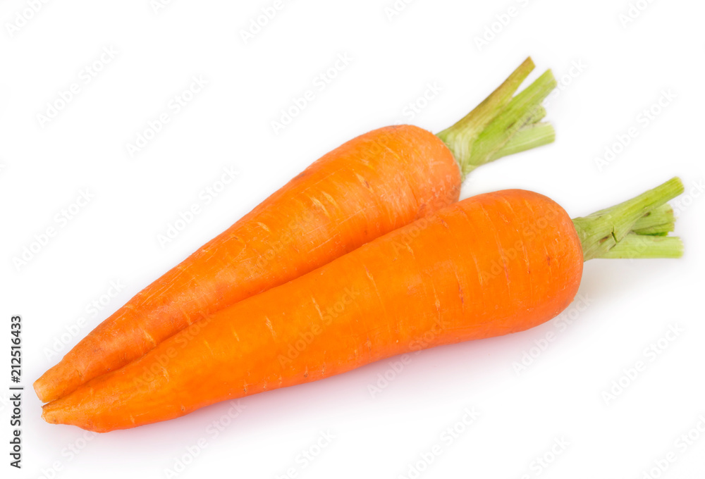 Fresh carrot on white background Fresh carrot on white background