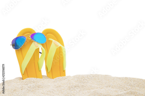 sand beach with the sea background, summer background