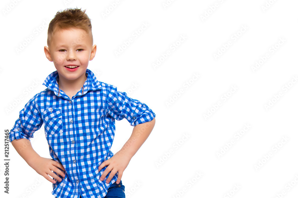 Portrait of little boy close-up, isolated. Portrait of little boy close-up, isolated.