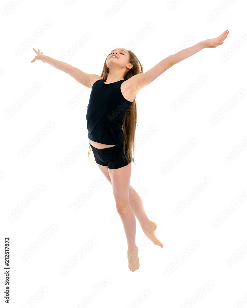 Obraz premium Girl gymnast jumping.