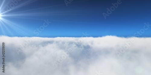 Fototapeta Naklejka Na Ścianę i Meble -  fly over clouds