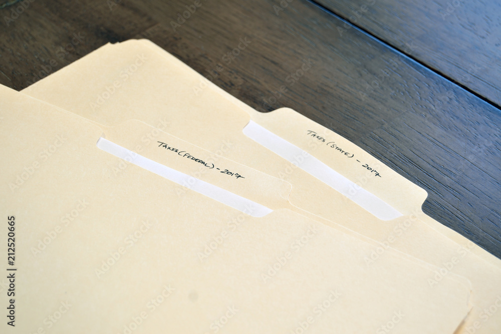 Tax Documents in Folders Tax Documents in Folders