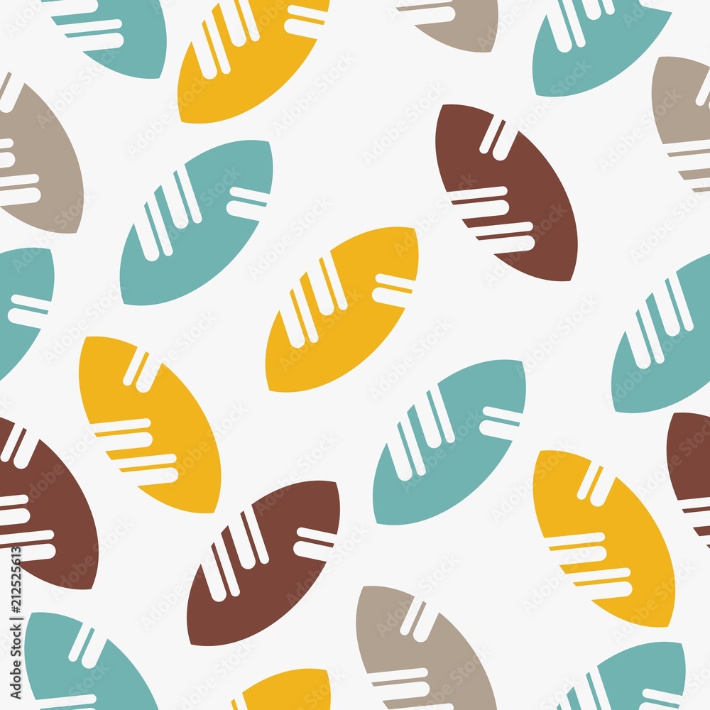 Fototapeta premium Seamless leaf pattern vector.
