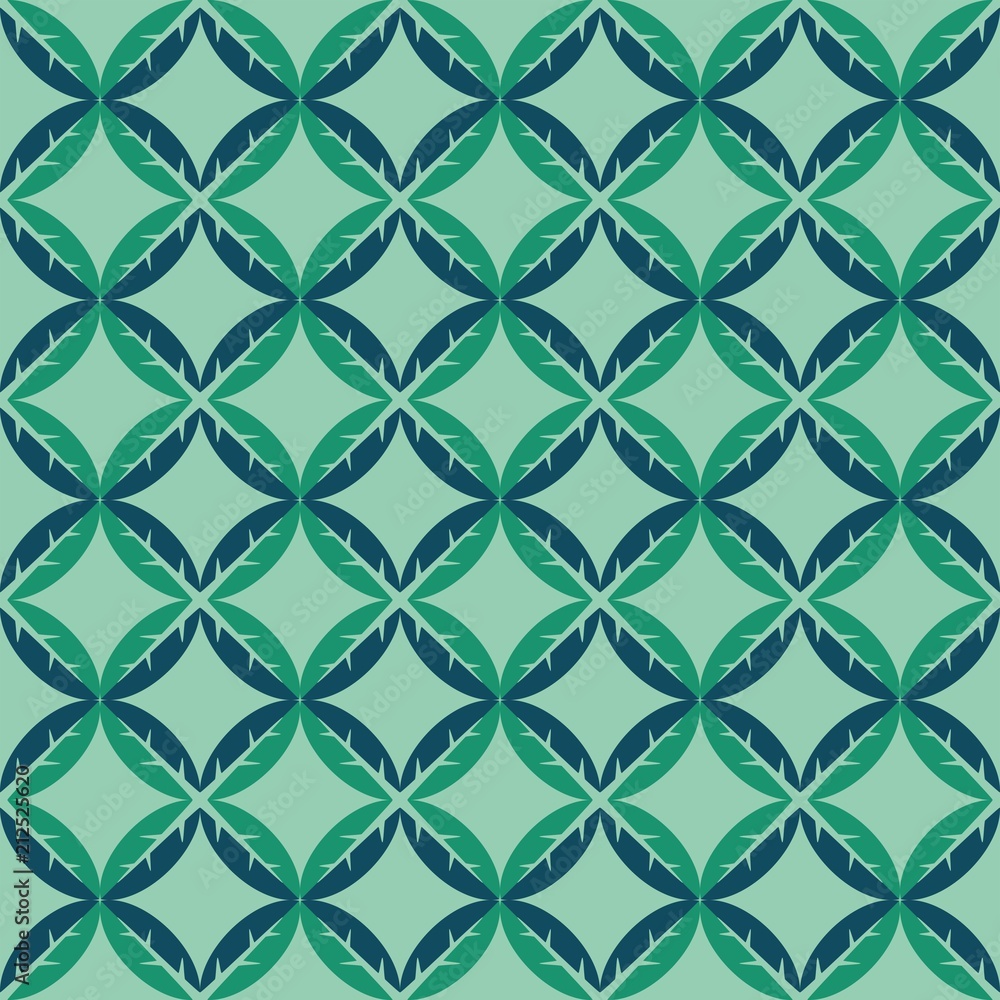 Fototapeta premium Seamless leaf pattern vector.