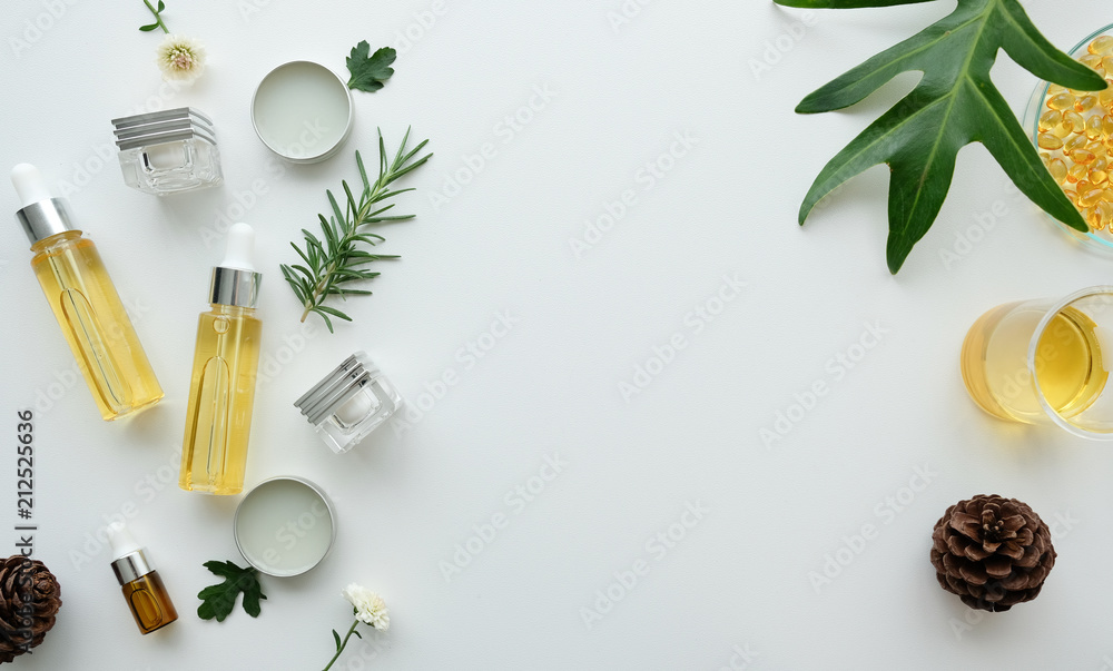 cosmetic nature skincare and essential oil aromatherapy