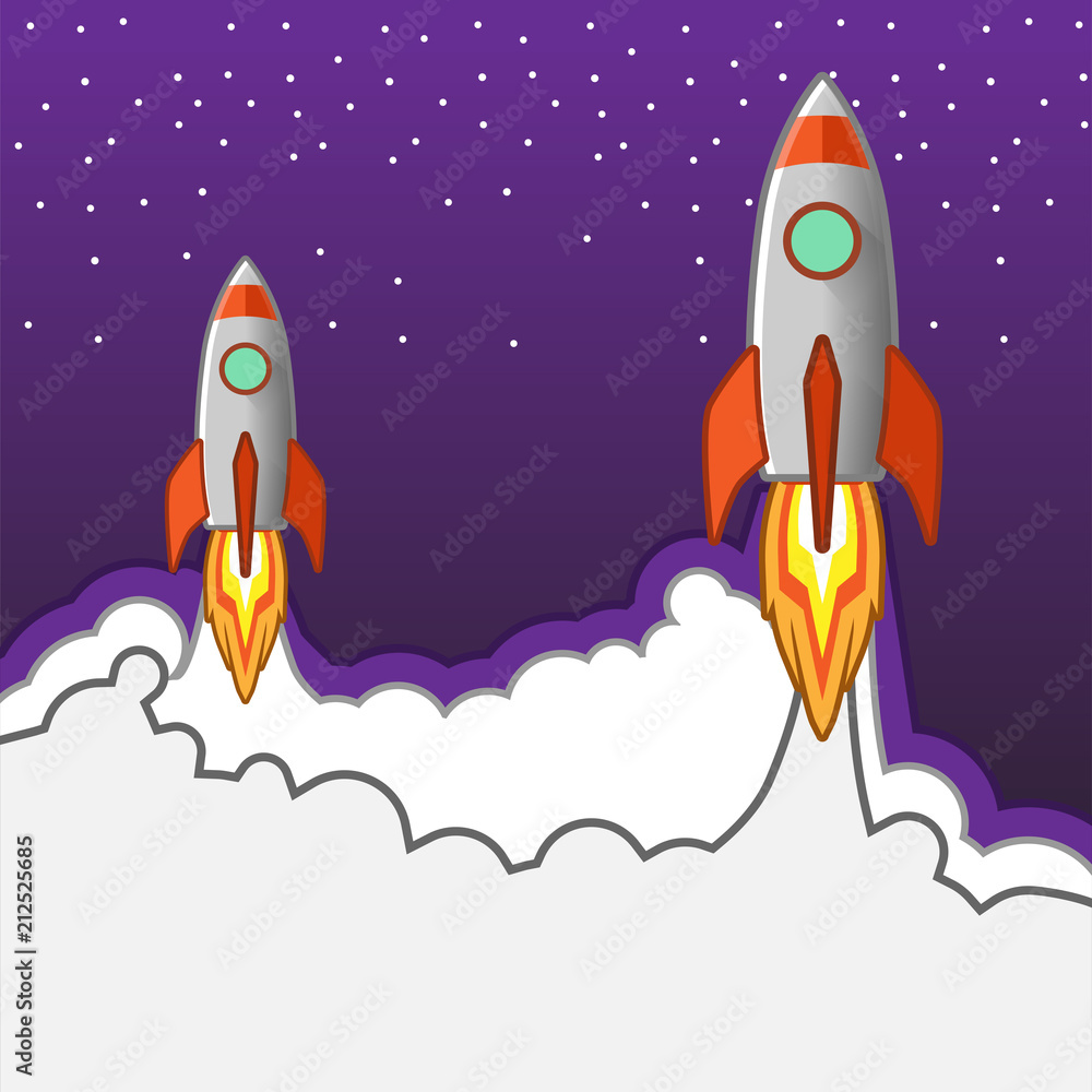 Naklejka premium Rocket Vector Illustration