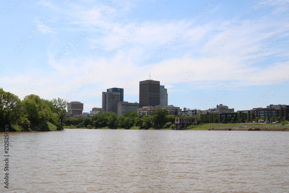 city of winnipeg from the river