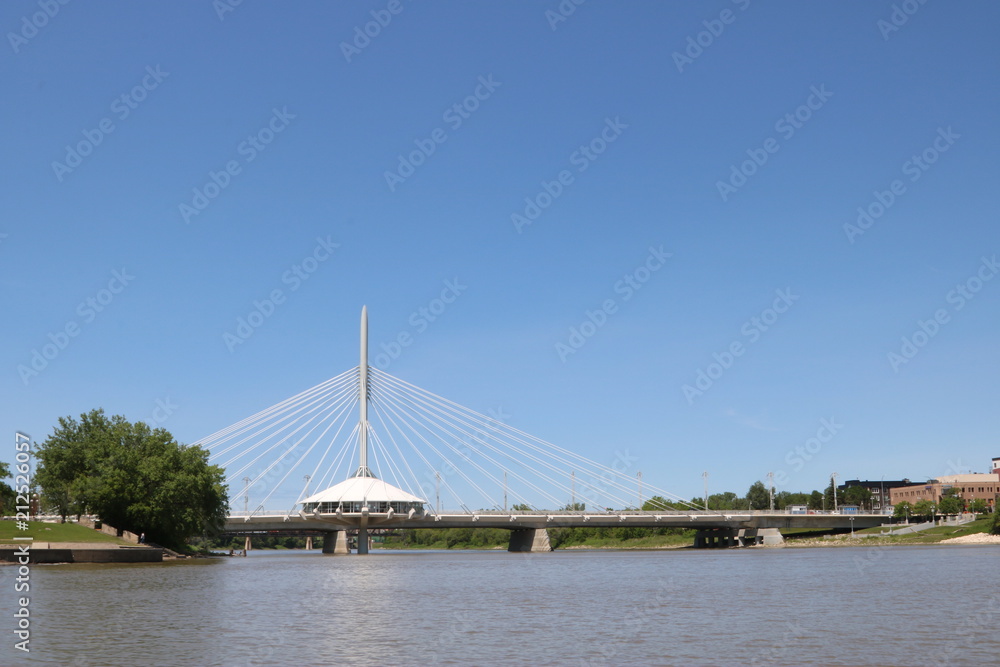 Fototapeta premium bridge over river in winnipeg
