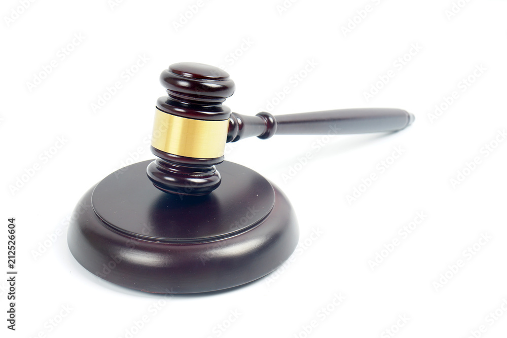 Auction hammer white background Auction hammer white background