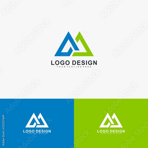 Mountain logo design vector.