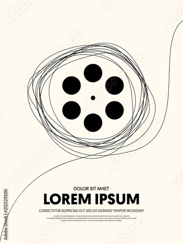 Movie and film modern retro vintage poster background