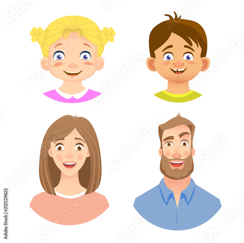emotions of human face -set