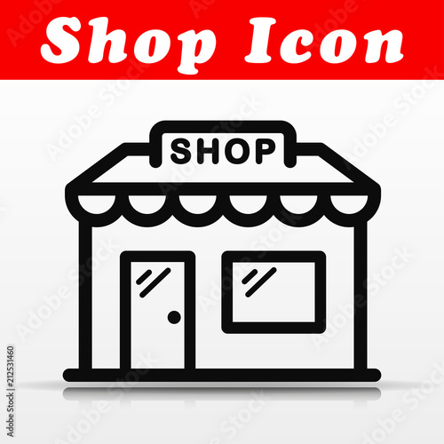 line shop vector icon design