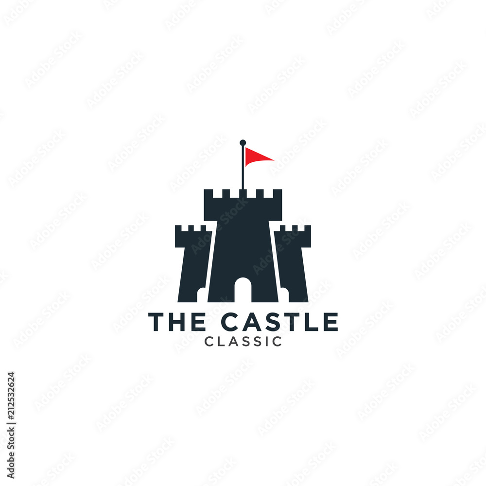 Castle logo design template