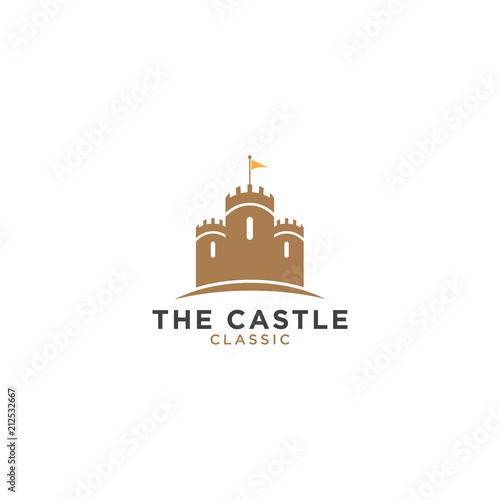 Castle logo design template