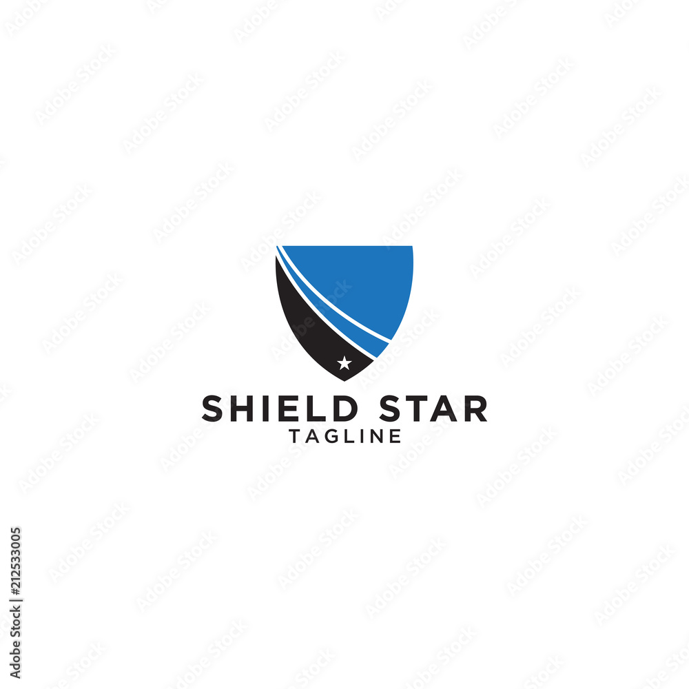 Abstract shield and star graphic design template Abstract shield and star graphic design template